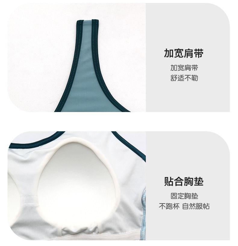 Sleeveless Color Block Swimsuit Product Image
