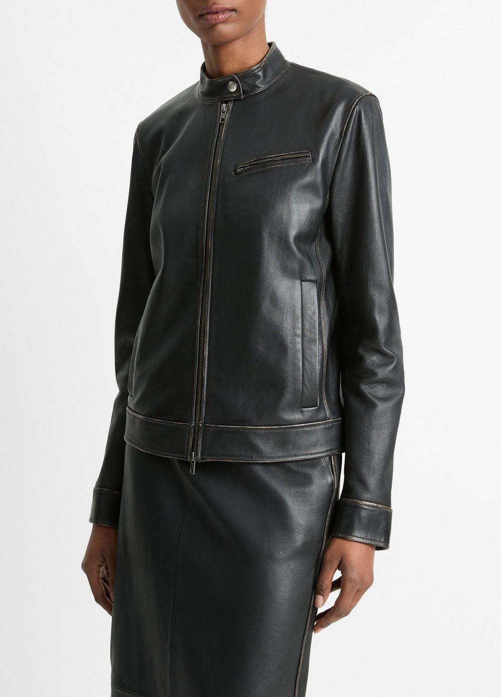 Leather Moto Jacket Product Image