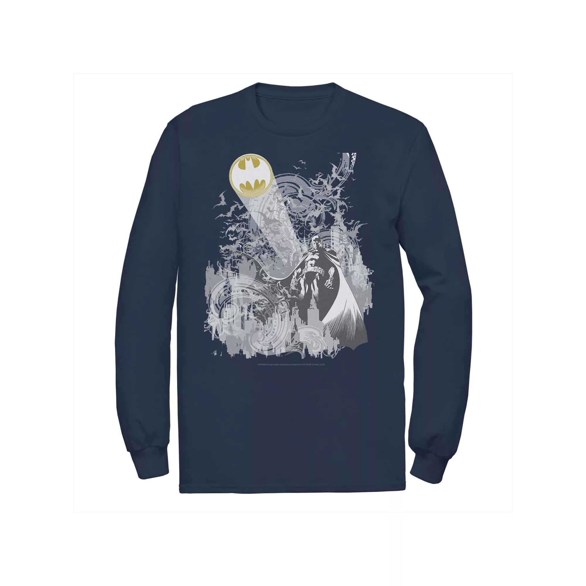 Men's DC Comics Batman Bat Signal Tee, Size: Small, Blue Product Image