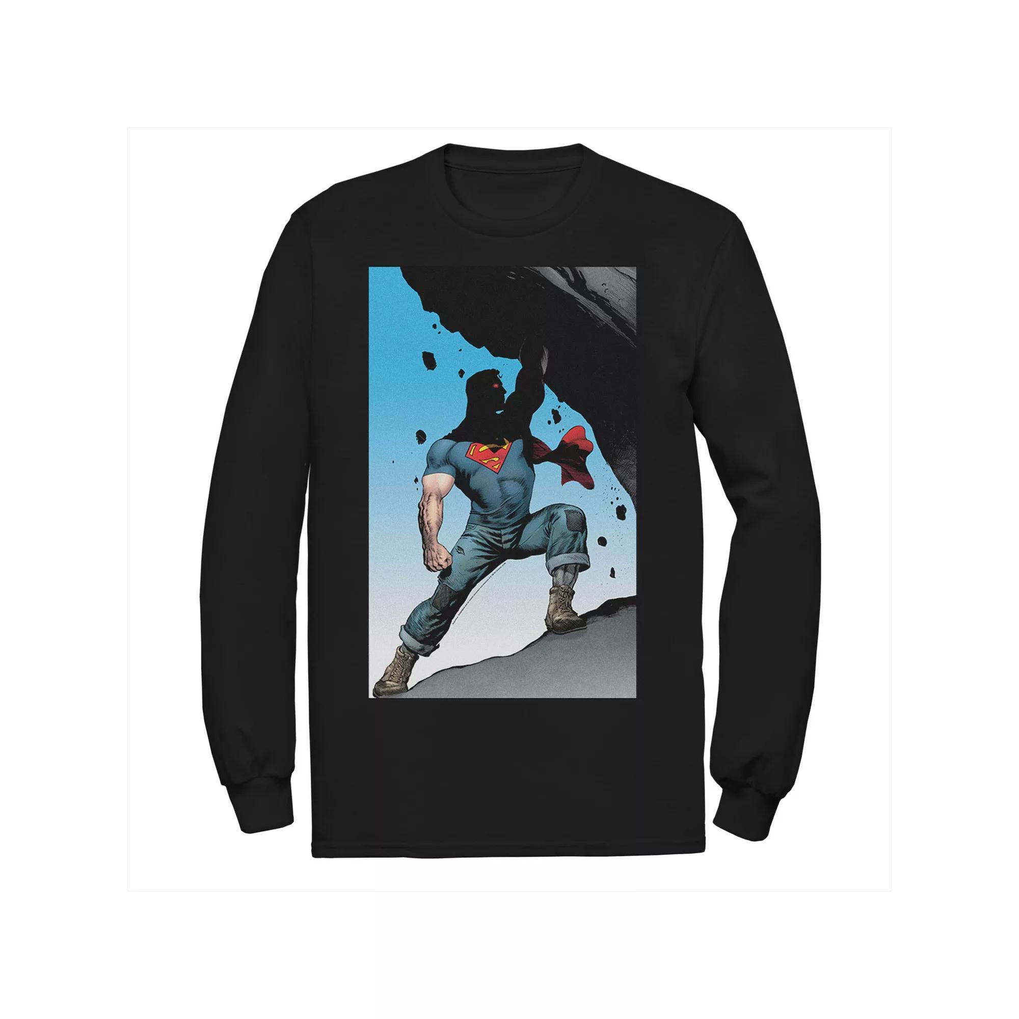 Men's DC Comics Superman Power Lift Comic Poster Tee, Size: Large, Black Product Image