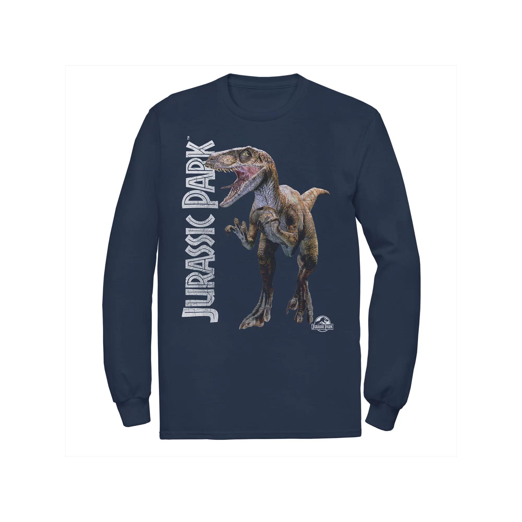 Men's Jurassic Park Velociraptor Full Body Tee, Size: Large, Black Product Image