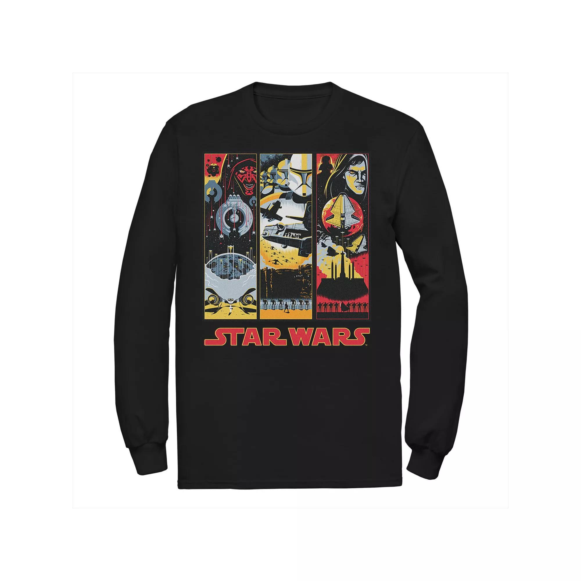 Men's Star Wars Maul Trooper Anakin Retro Panels Tee, Size: Medium, Black Product Image