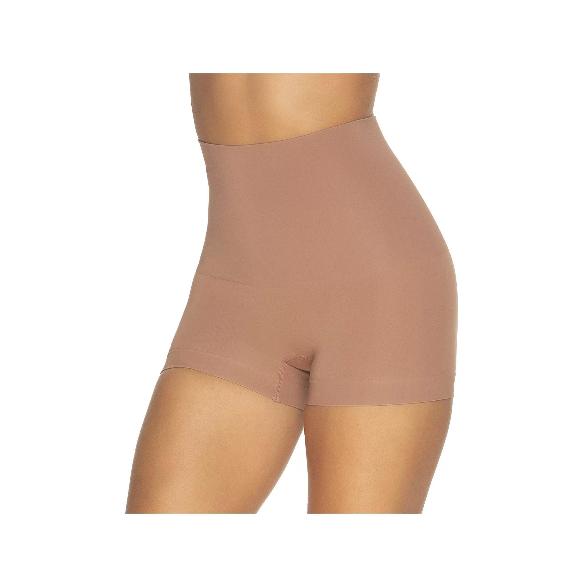 Women's Jezebel Fusion Waist Firm Control Shaping Boyshort 710161, Size: XL, Brown Cca Product Image