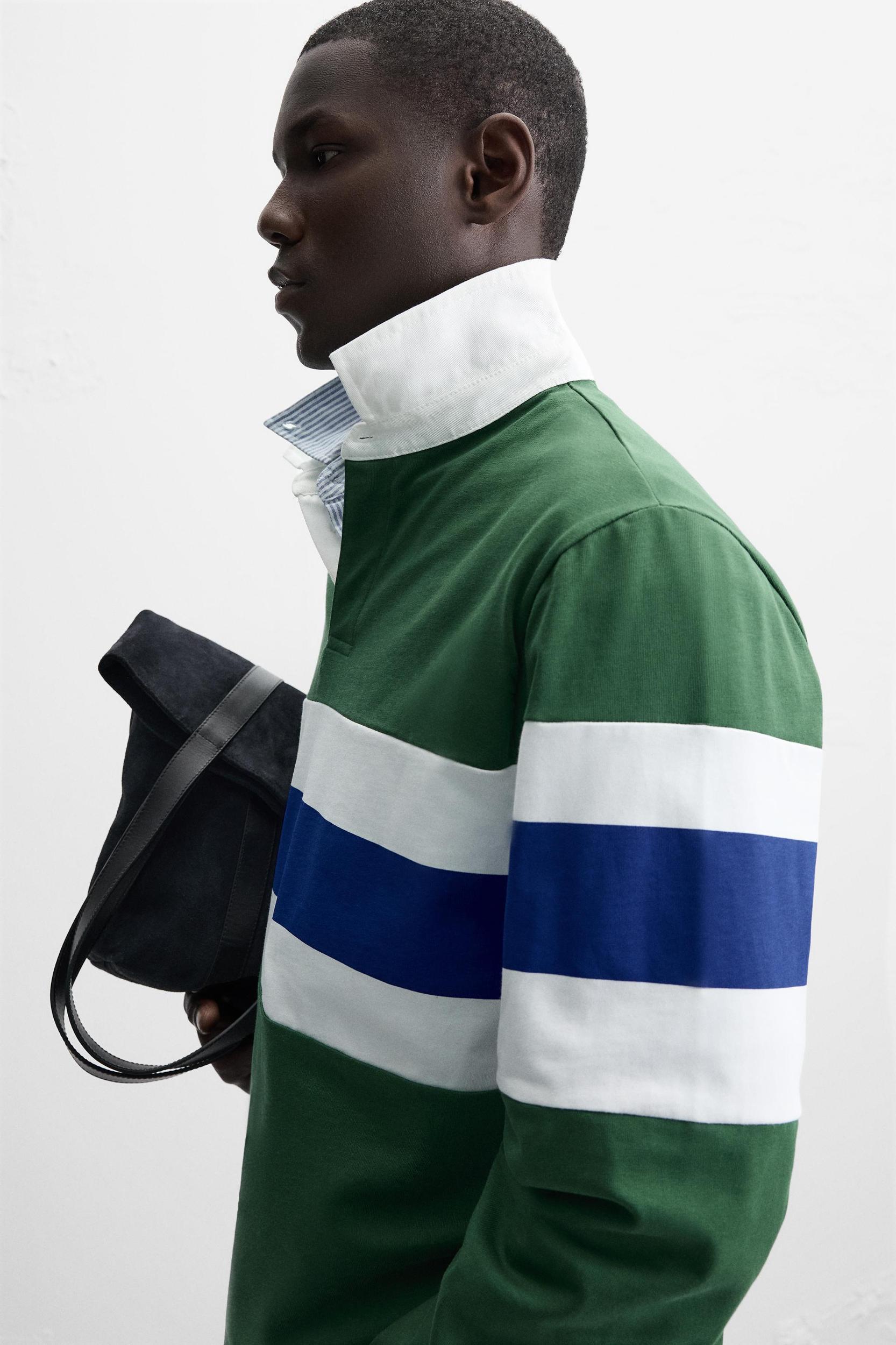 STRIPED JACQUARD POLO Product Image