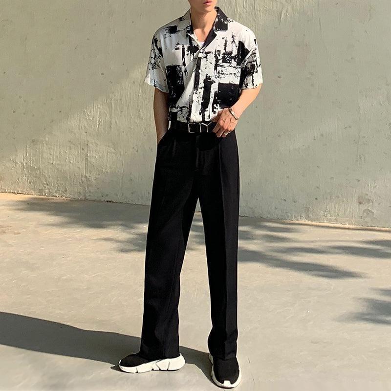 RT No. 2806 LOOSE GRAFFITI STYLE COLLAR SHIRT Product Image