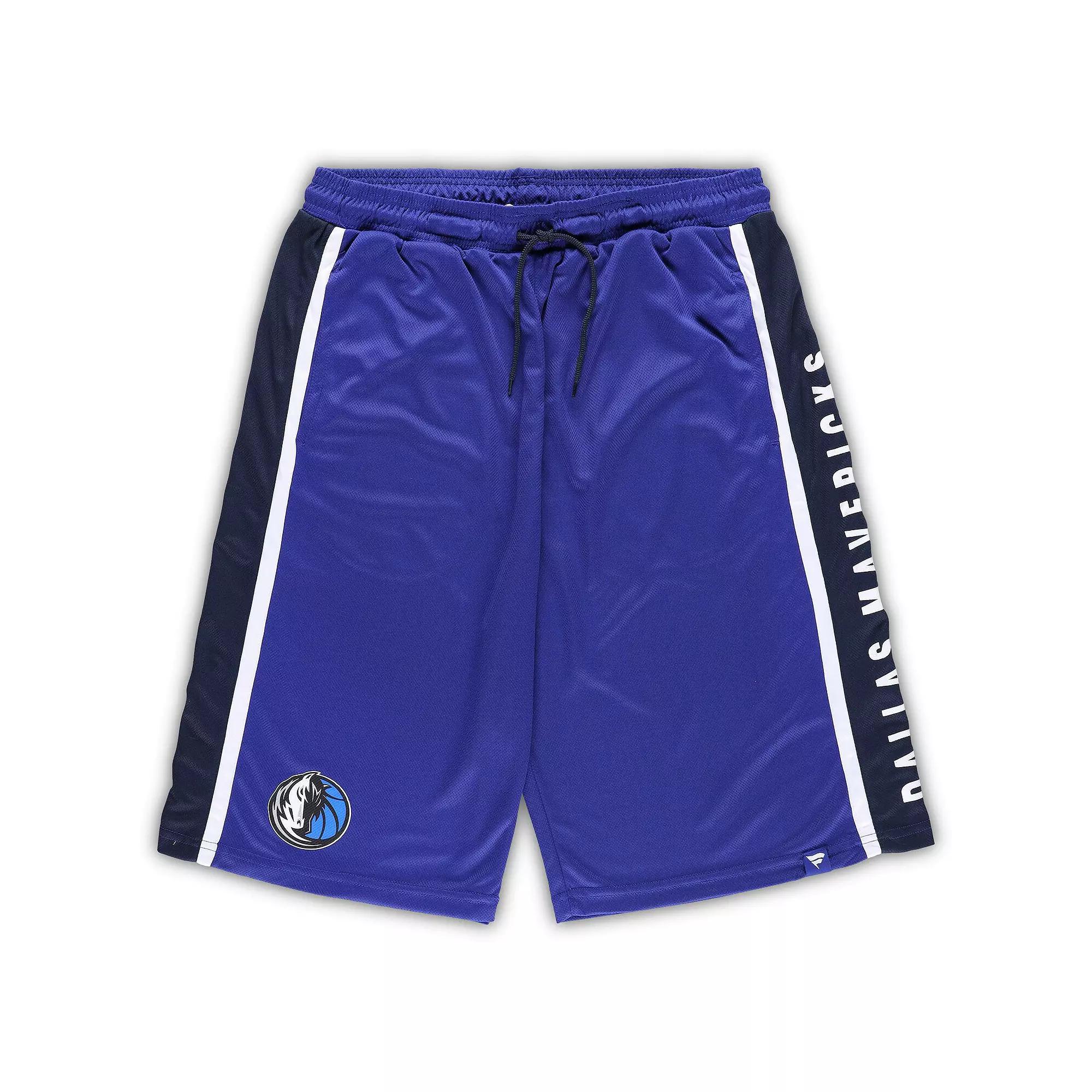 Men's Fanatics Branded Blue Dallas Mavericks Big & Tall Referee Iconic Mesh Shorts, Size: 2XLT Product Image