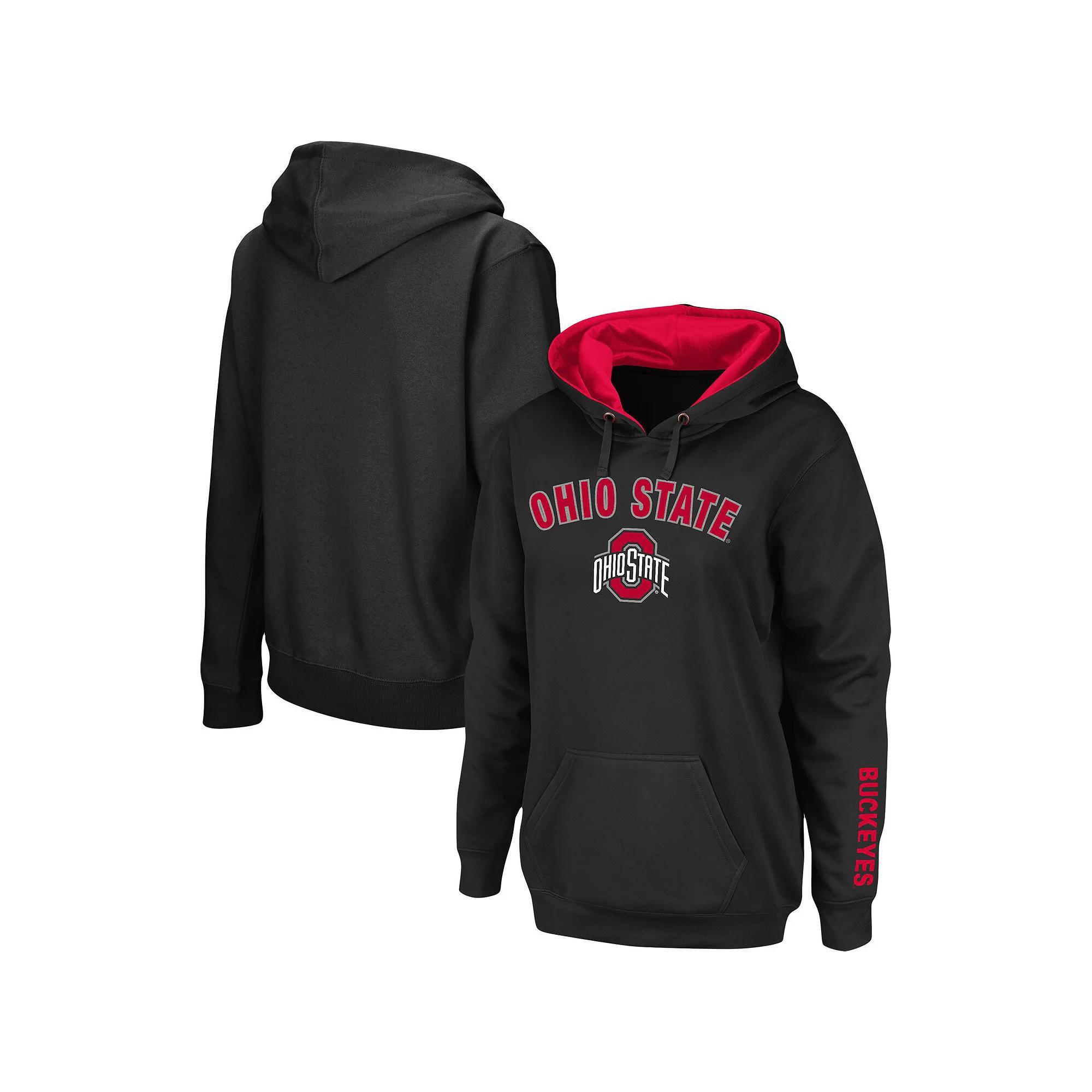 Women's Black Ohio State Buckeyes Big Logo Pullover Hoodie, Size: Medium Product Image