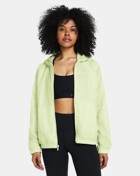 Women's Under Armour Rival Full-Zip Windbreaker Jacket, Size: Small, Prime Pink Product Image