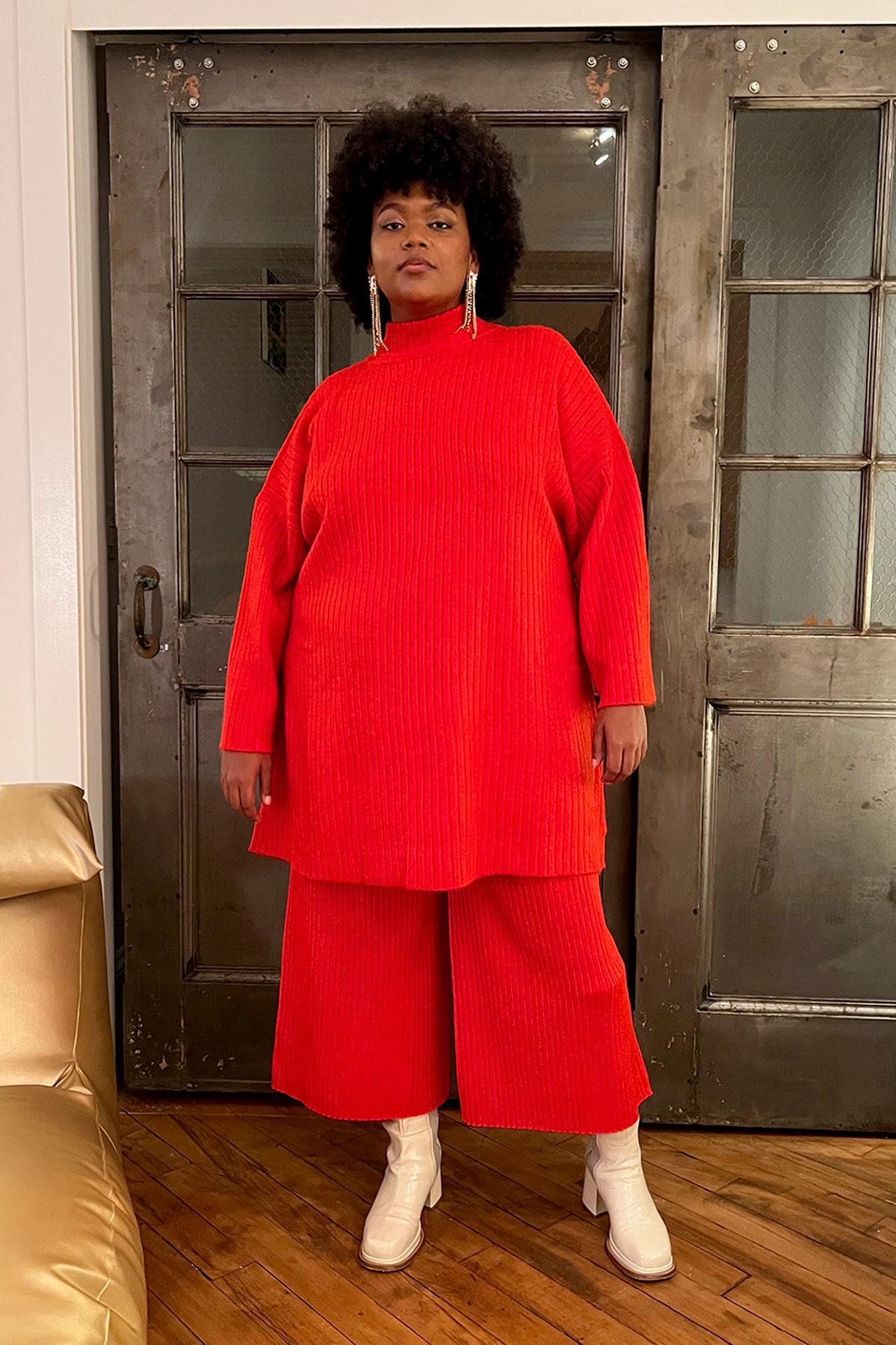 Margaux Knit Pant - Cherry Tomato Product Image