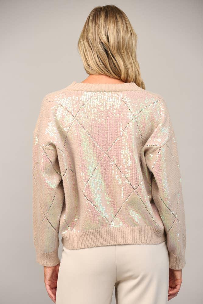 Moon Sequin Cardigan Product Image