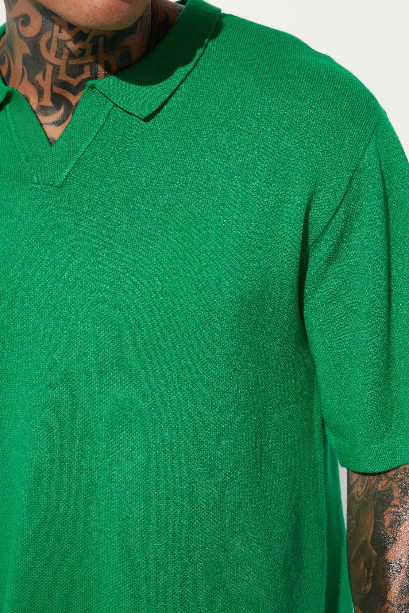 Stacks Knit Short Sleeve Shirt - Green Product Image