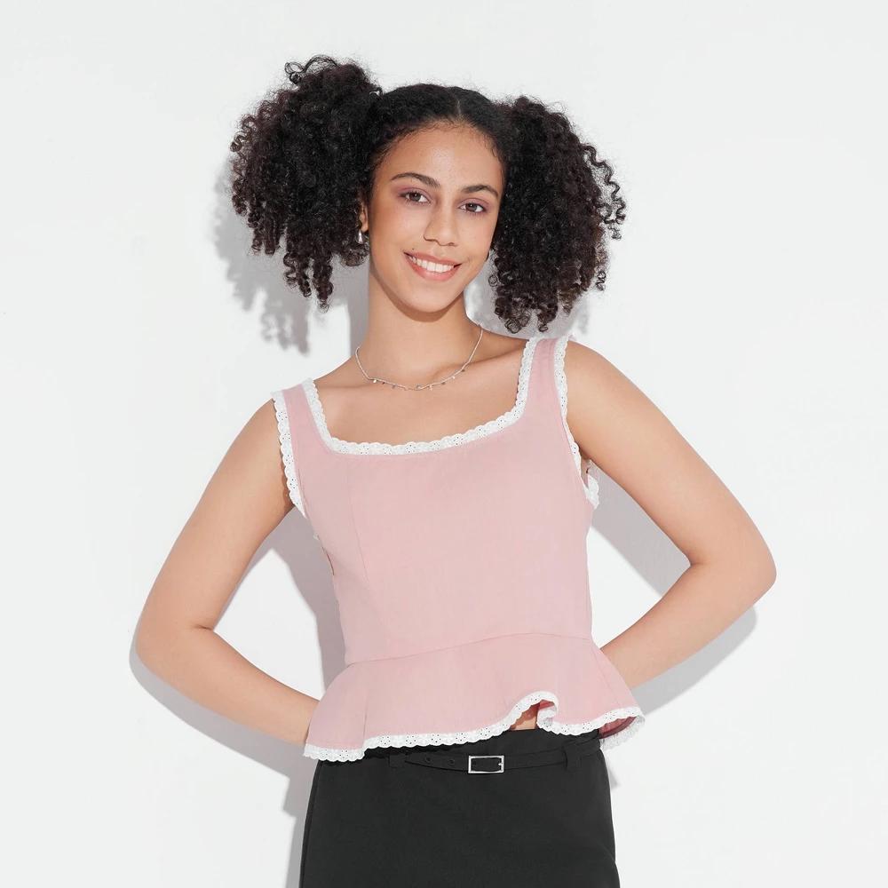 Women's Game Day Tie Back Peplum Top - Wild Fable™ Product Image