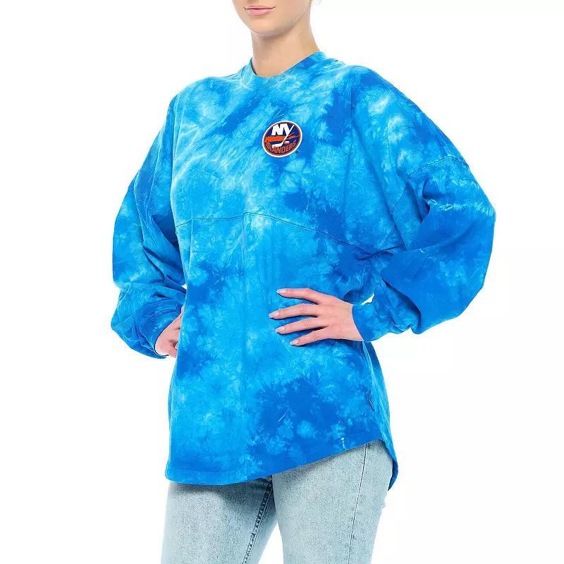 Women's Fanatics Branded Royal New York Islanders Crystal-Dye Long Sleeve T-Shirt, Size: Small, Isl Blue Product Image