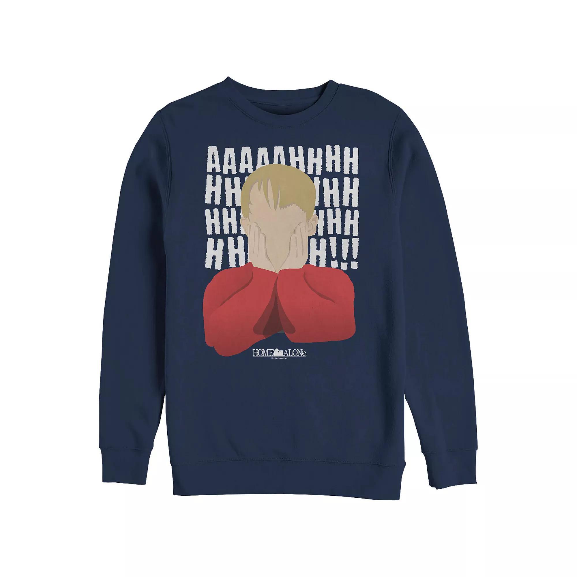 Big & Tall Home Alone Kevin's Scream Graphic Fleece, Men's, Size: 3XL Tall, Blue Product Image