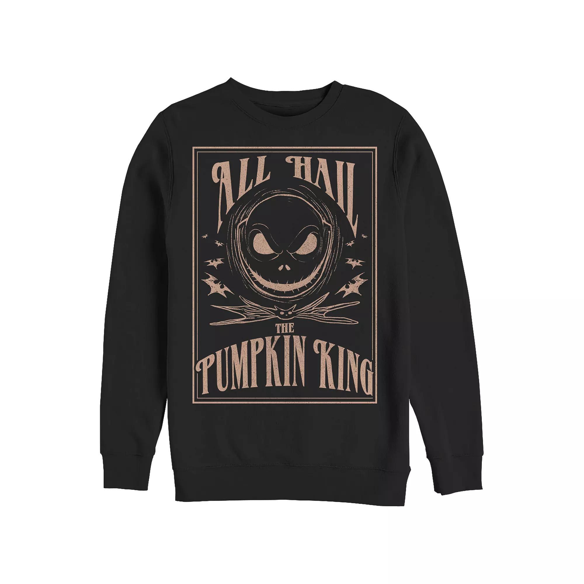 Disney's The Nightmare Before Christmas Hail The PumpkinKing Men's Graphic Fleece, Size: Small, Black Product Image