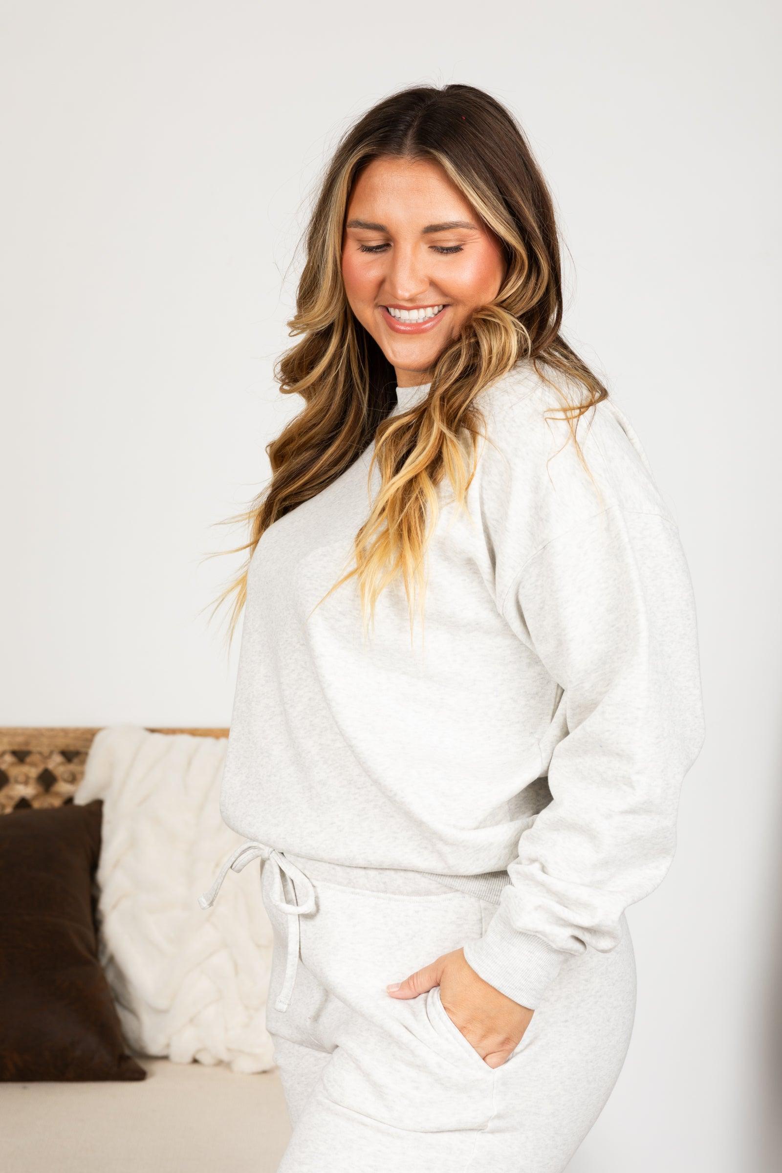 Fleece Round Neck Sweatshirt Product Image