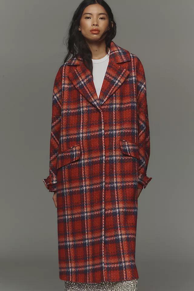 By Anthropologie Wool Blend Longline Coat Product Image
