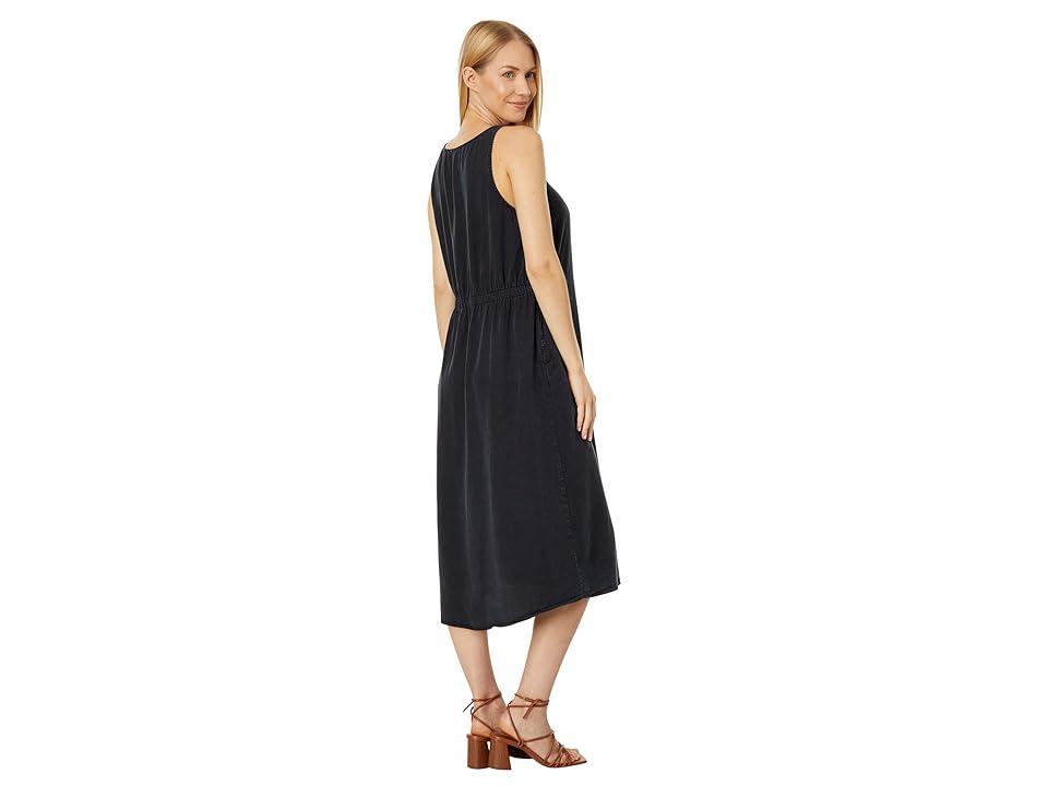 Mod-o-doc Stone Wash Tencel Shirred Back Midi Tank Dress (Vintage ) Women's Clothing Product Image