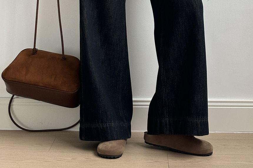High Rise Plain Wide Leg Jeans Product Image