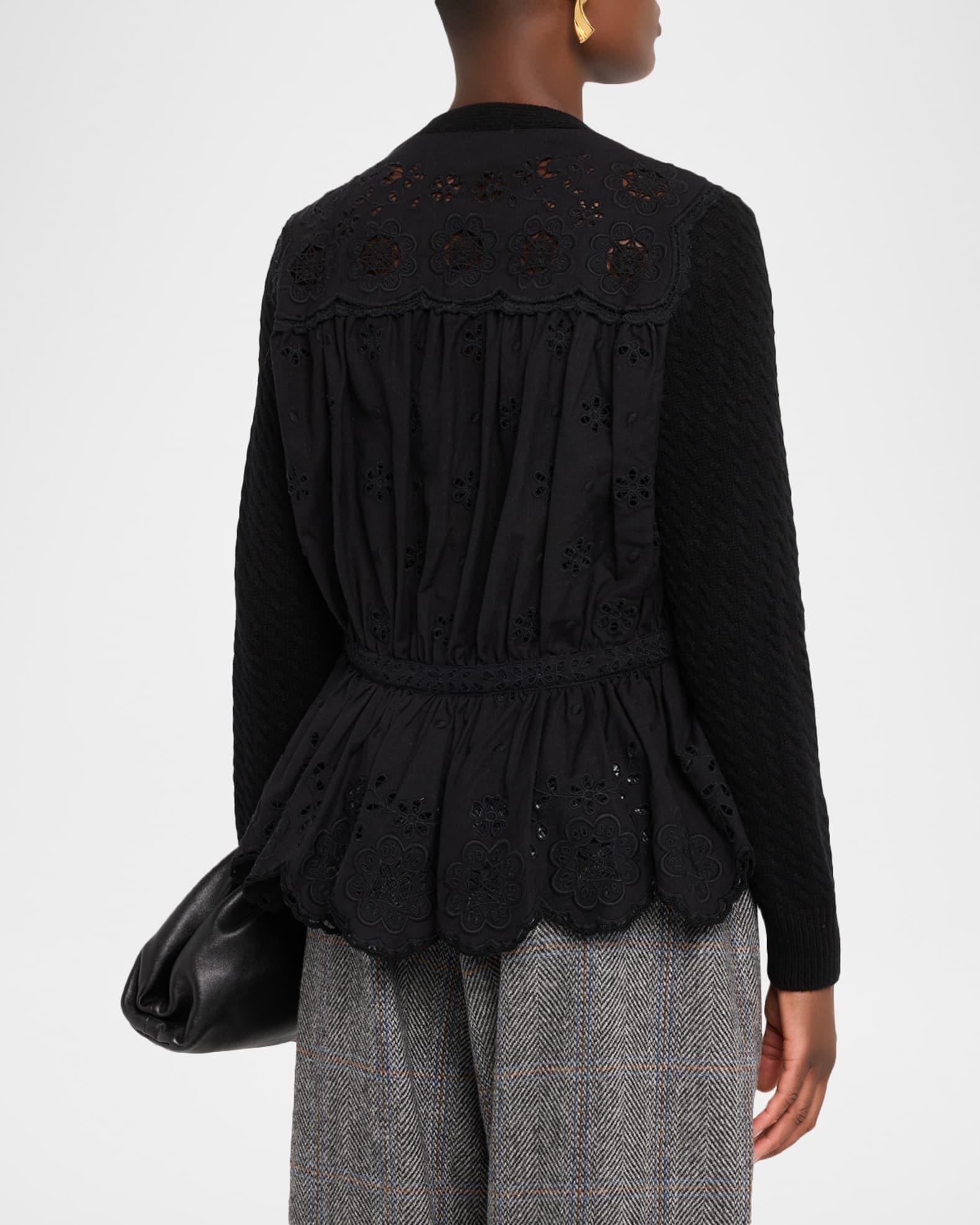 Shanna Lace-Panel Cardigan  Product Image