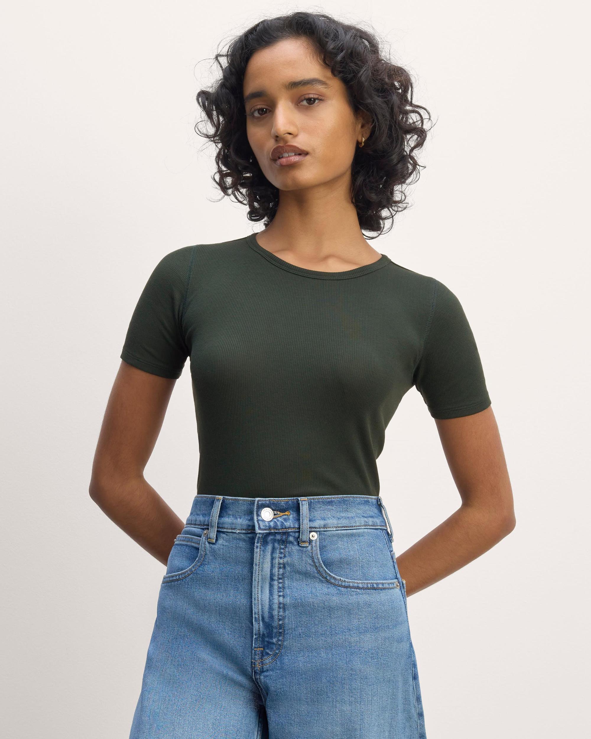Womens Luxe Rib Crew T-Shirt by Everlane Product Image
