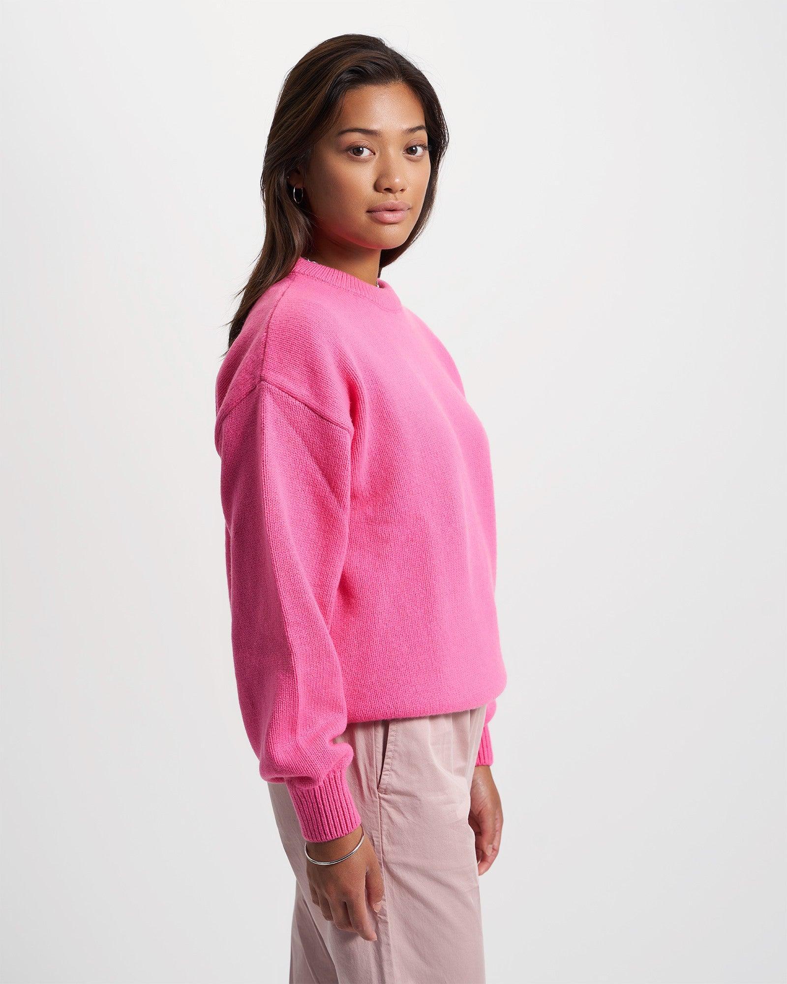 Oversized Merino Wool Crew - Emerald Green Product Image