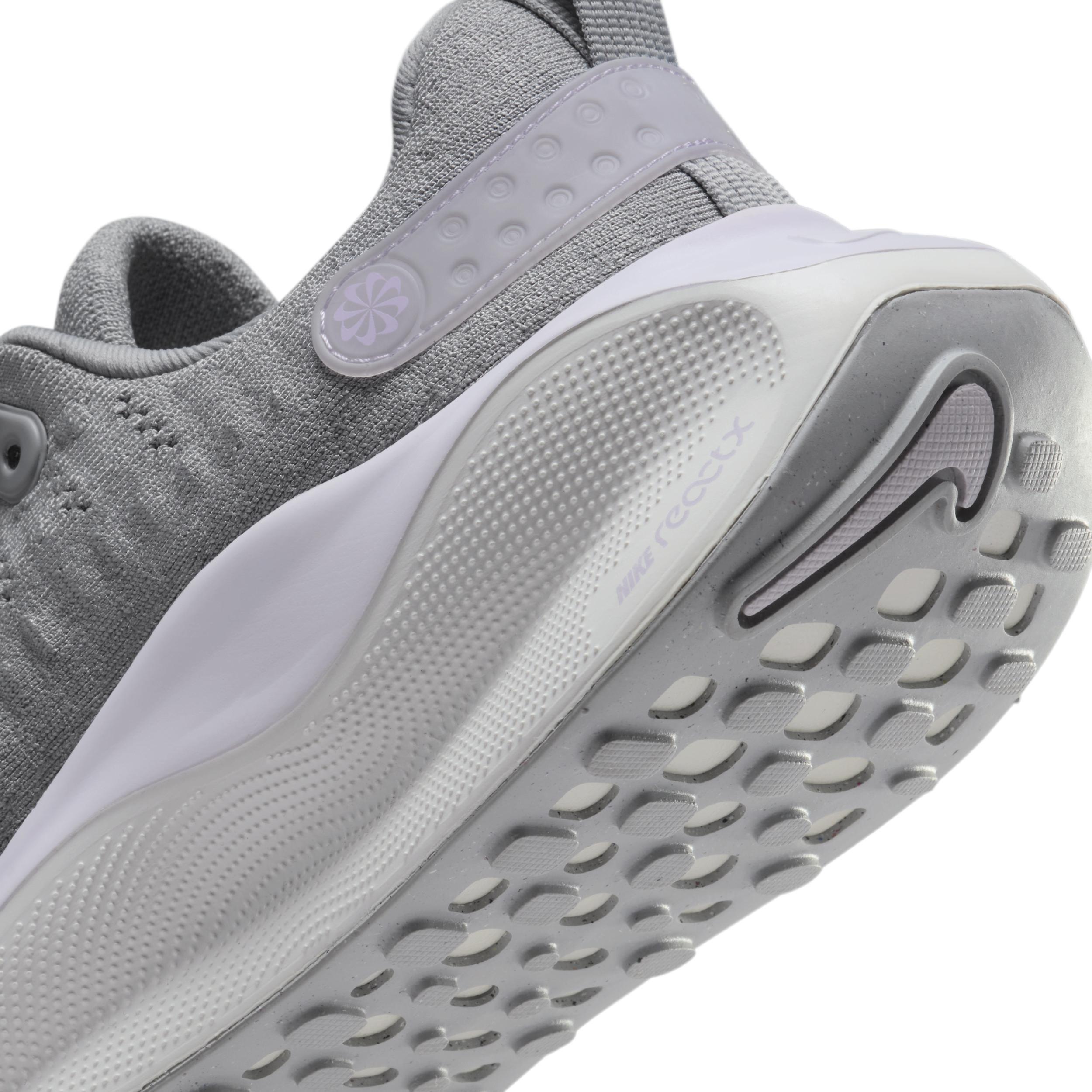 Nike Womens Nike React Infinity Run Flyknit 4 - Womens Running Shoes Light Smoke Grey/Summit White/Barely Grape Product Image