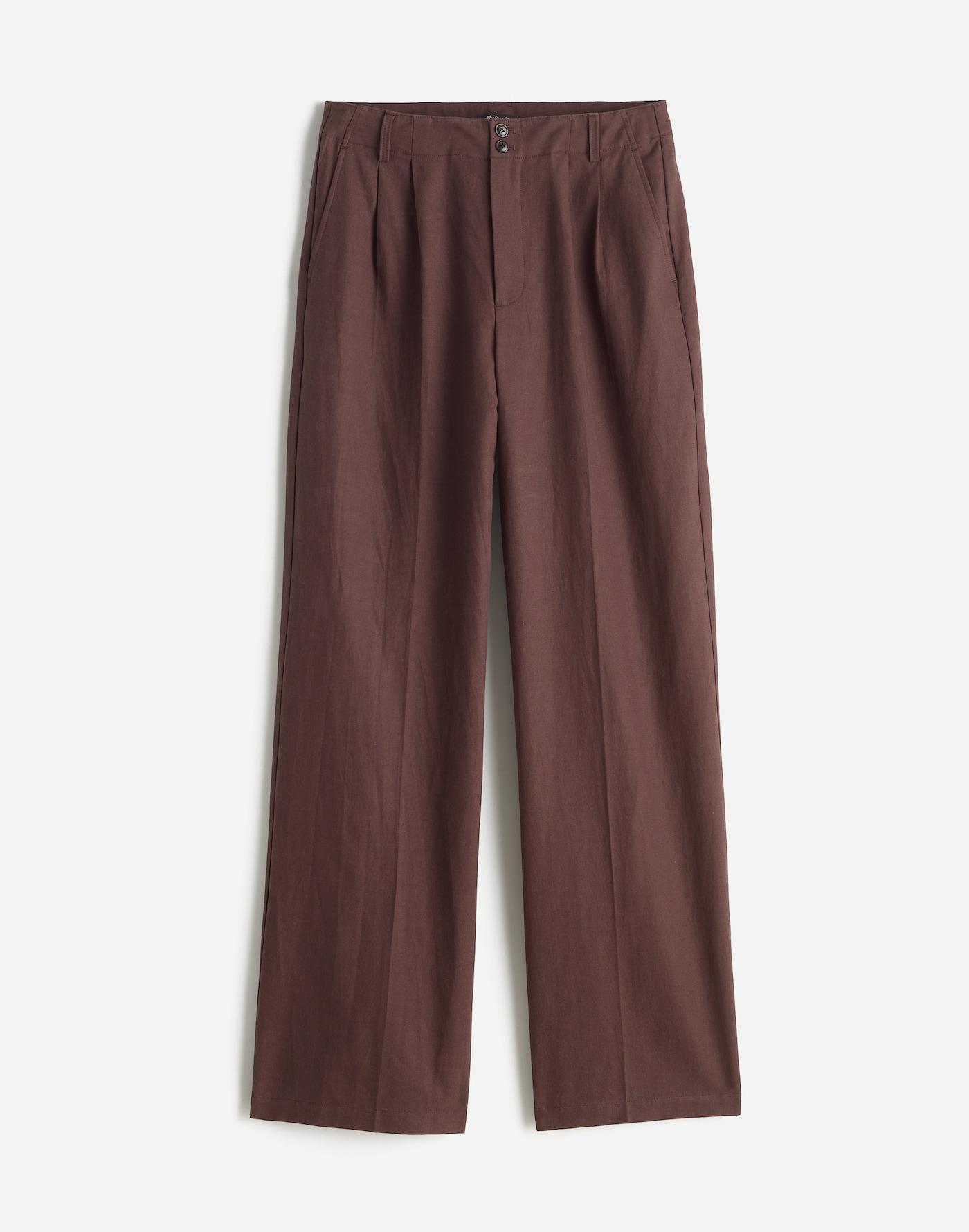 The Harlow Wide-Leg Pant in Drapey Twill Product Image