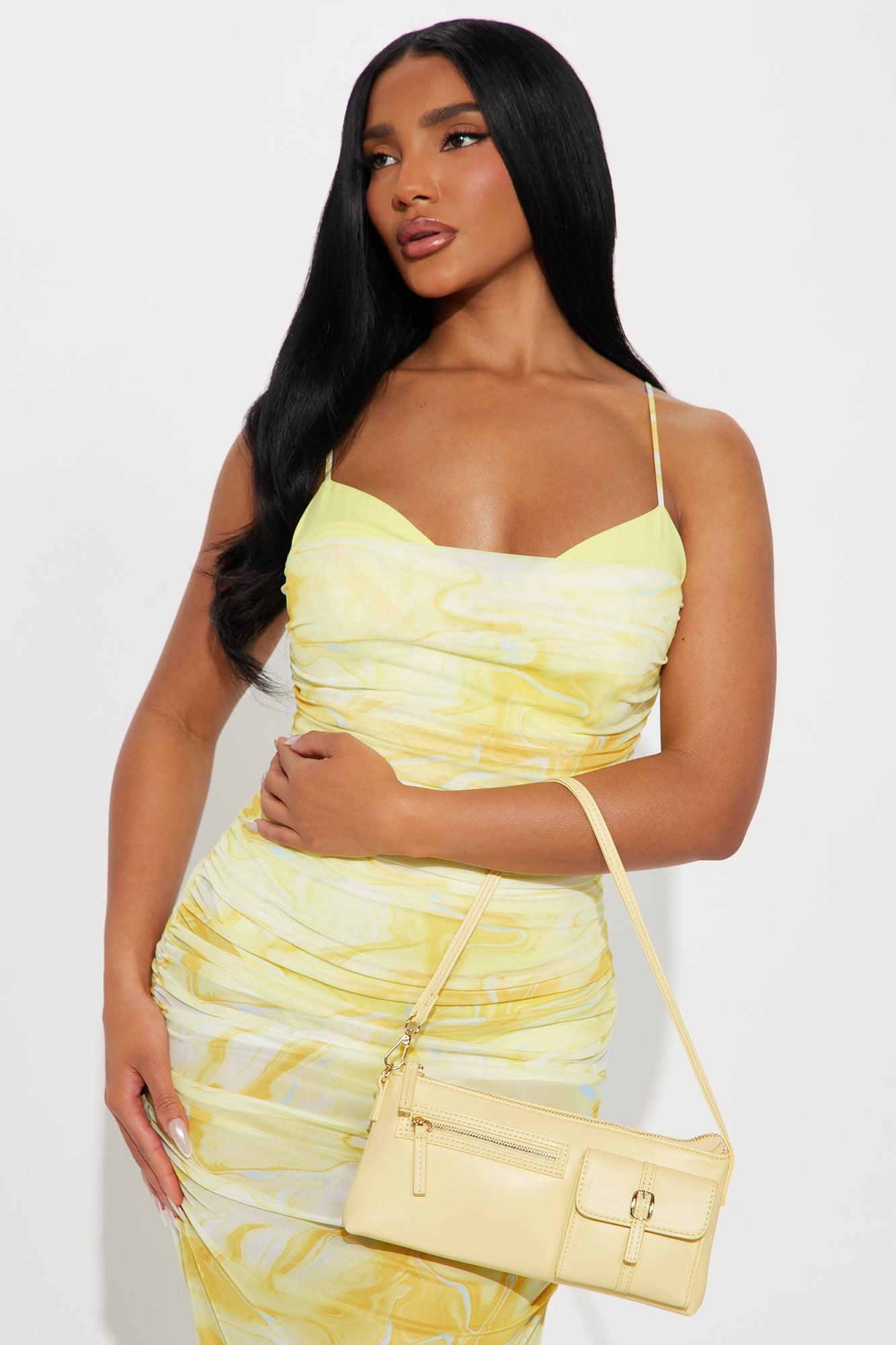 Leave It In The Past Shoulder Bag - Yellow Product Image