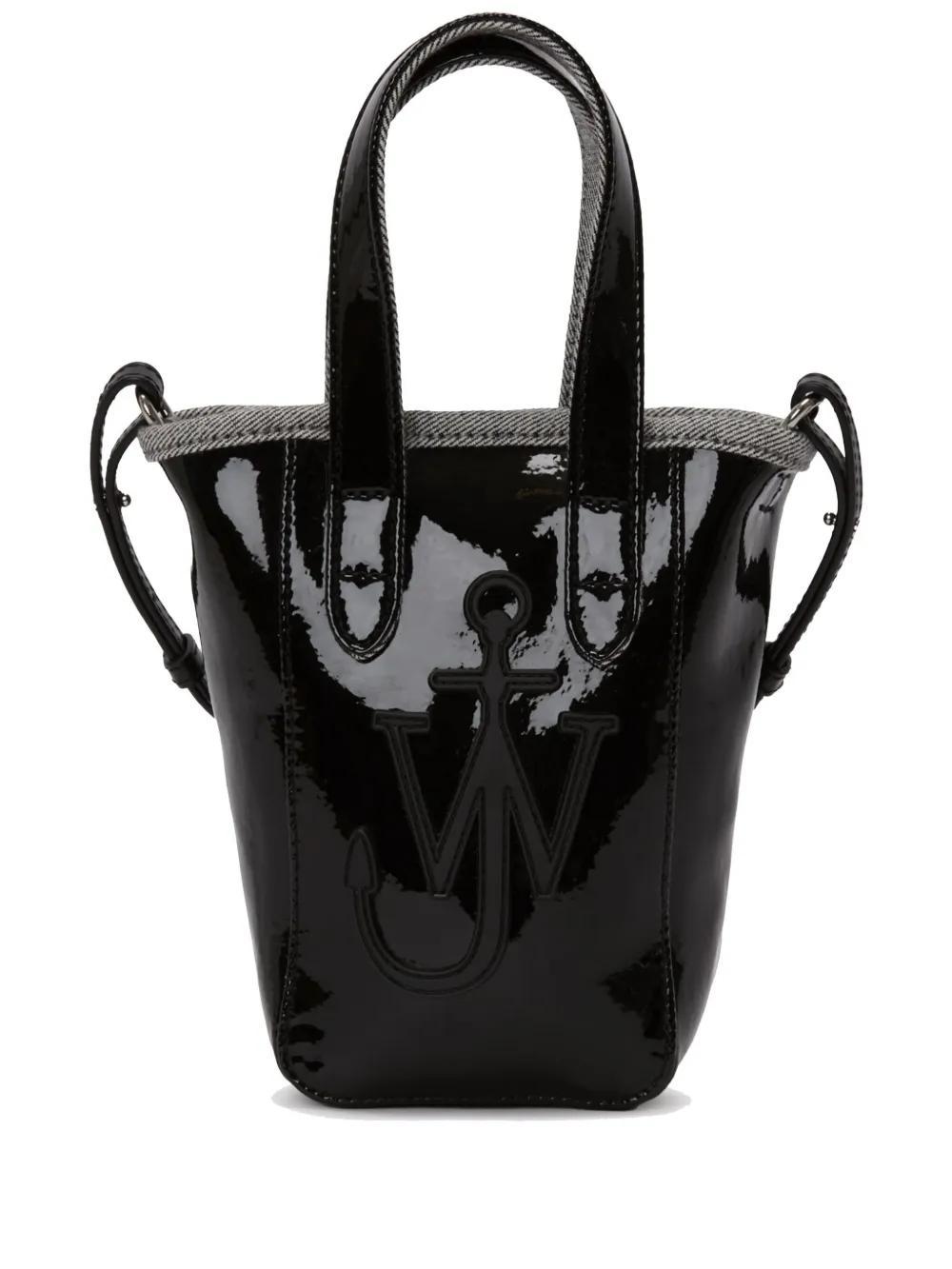 mini Belt coated-denim tote bag Product Image
