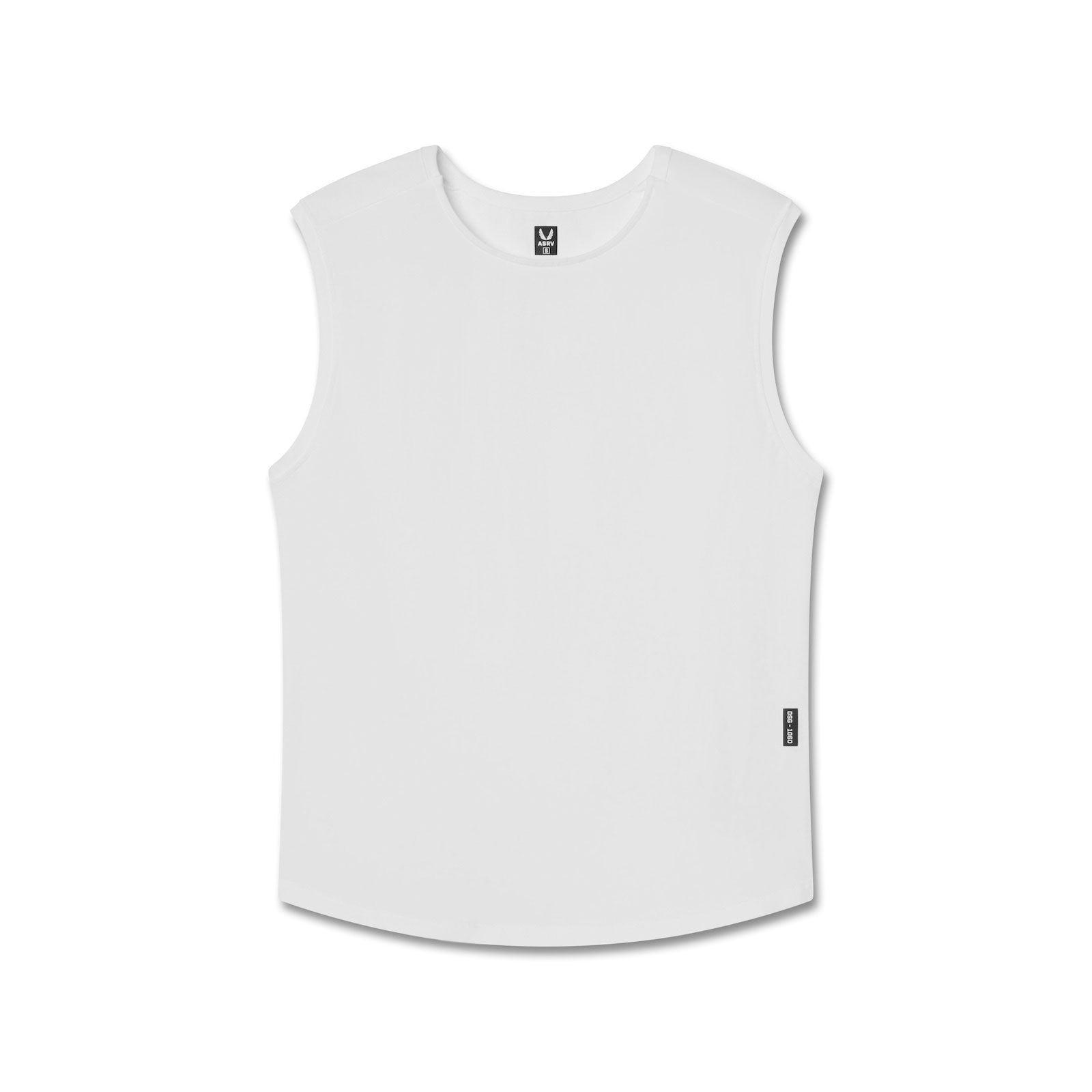 1060. Creora® Cotton Modal Cutoff Tank - White Product Image