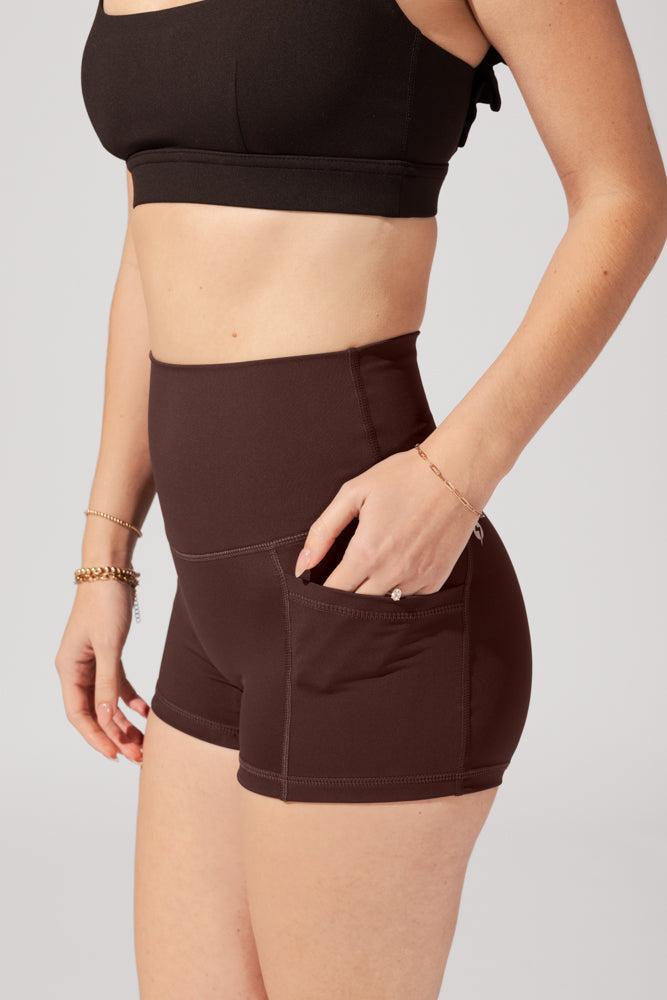 Supersculpt™ Booty Short with Pockets (Pet Hair Resistant) - French Roast Product Image