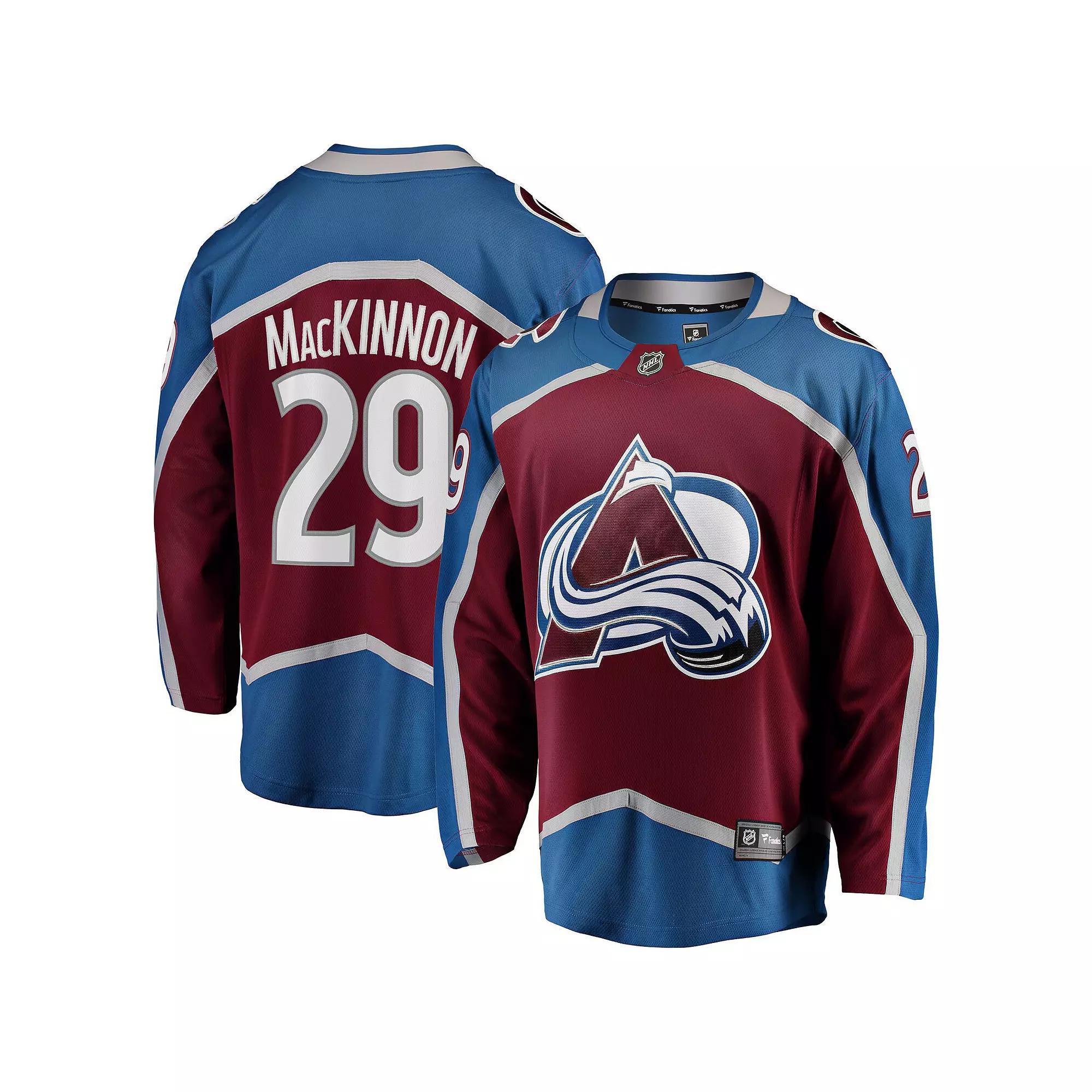 Mens Fanatics Branded Nathan MacKinnon Burgundy Colorado Avalanche Breakaway Player Jersey Product Image