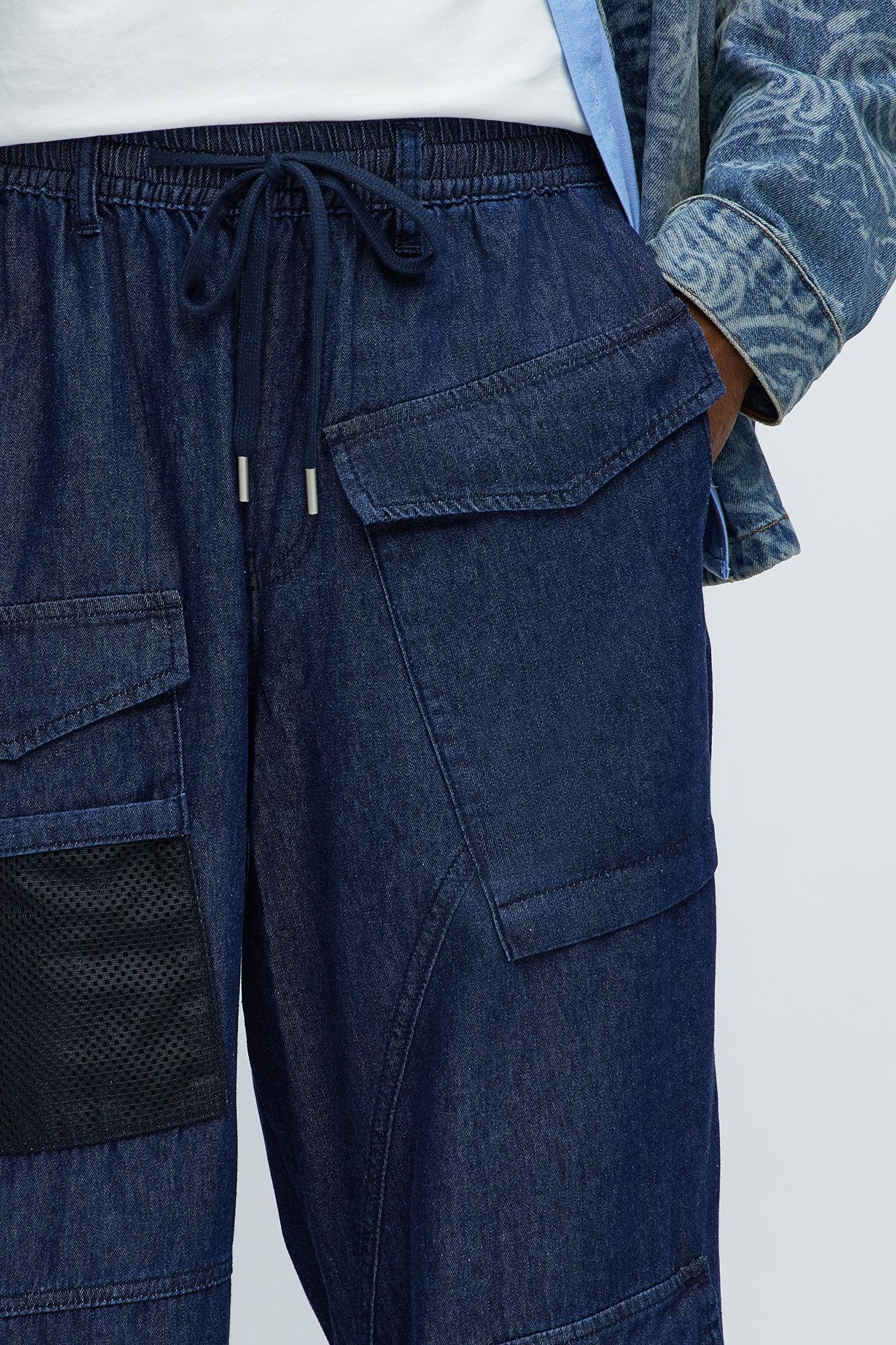 Max Cargo Baggy Pants - Indigo Product Image