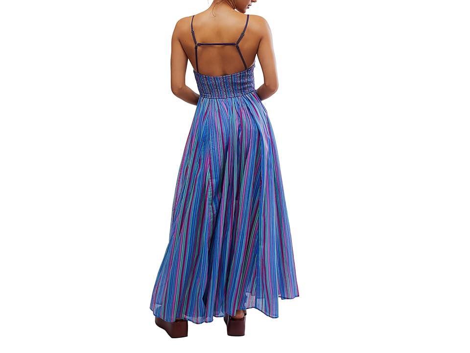 Free People Dream Weaver Maxi (Teal Combo) Women's Dress Product Image