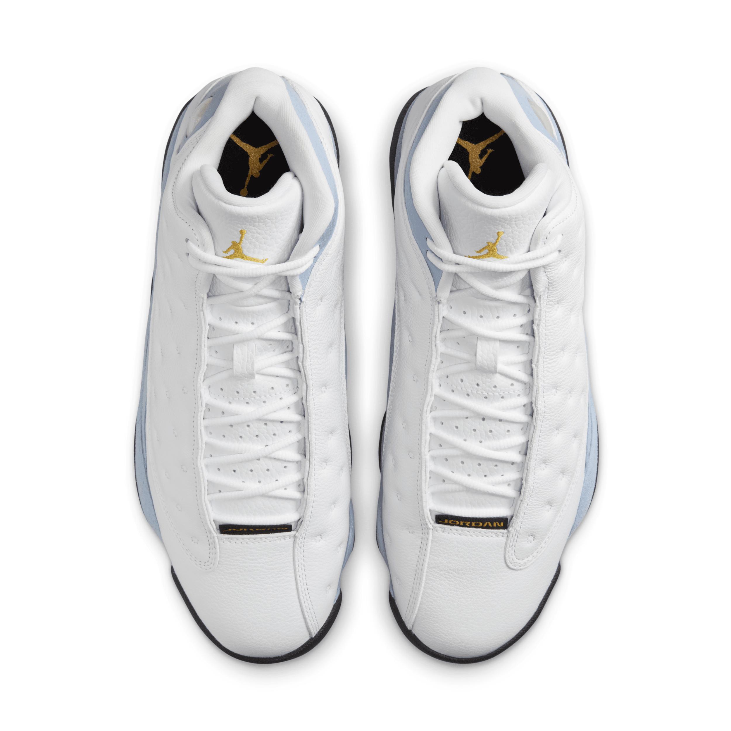 Jordan Mens Retro 13 - Shoes Yellow Ochre/White/Blue Grey Product Image