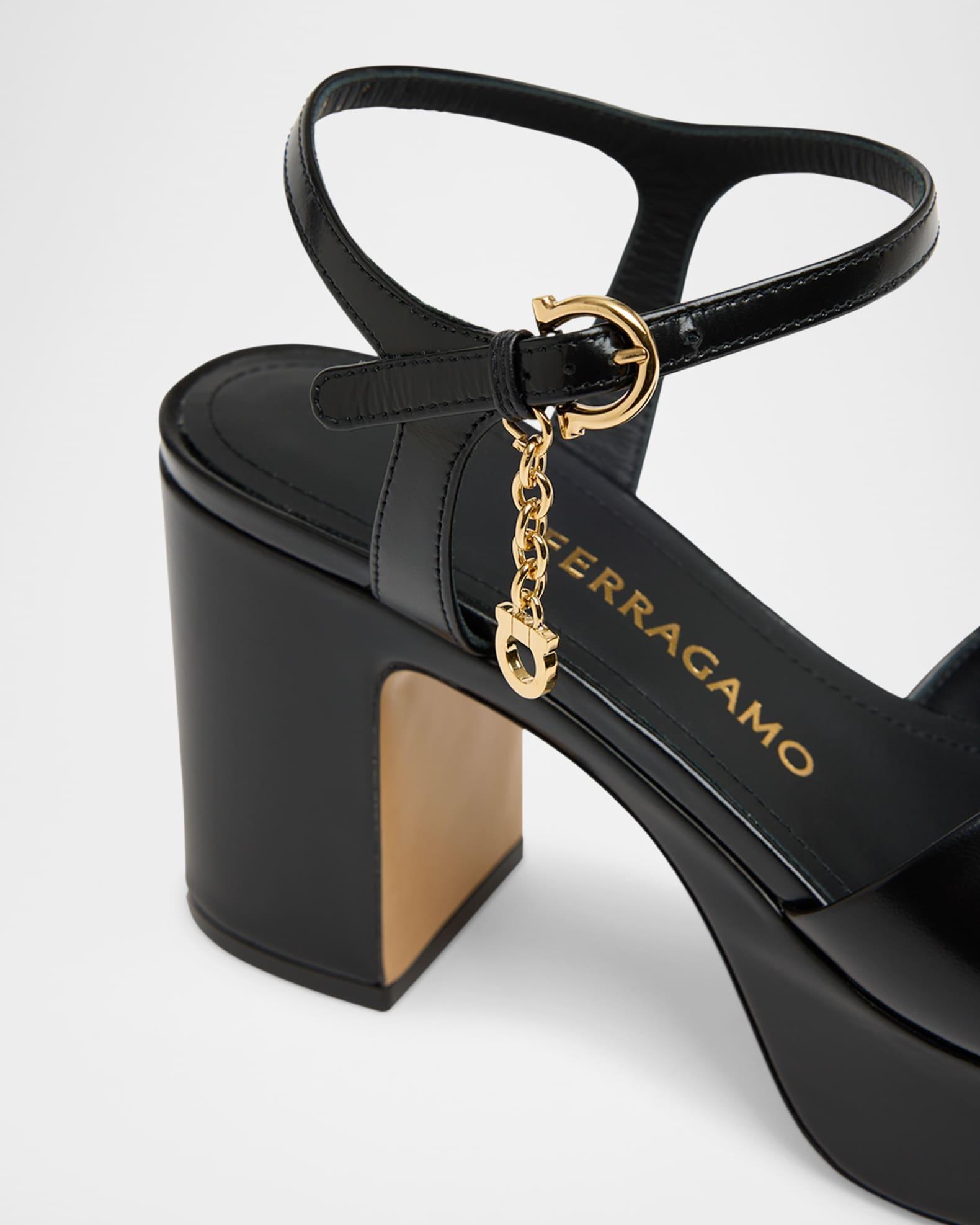 Savia Crisscross Gancini Charm Platform Sandals Product Image