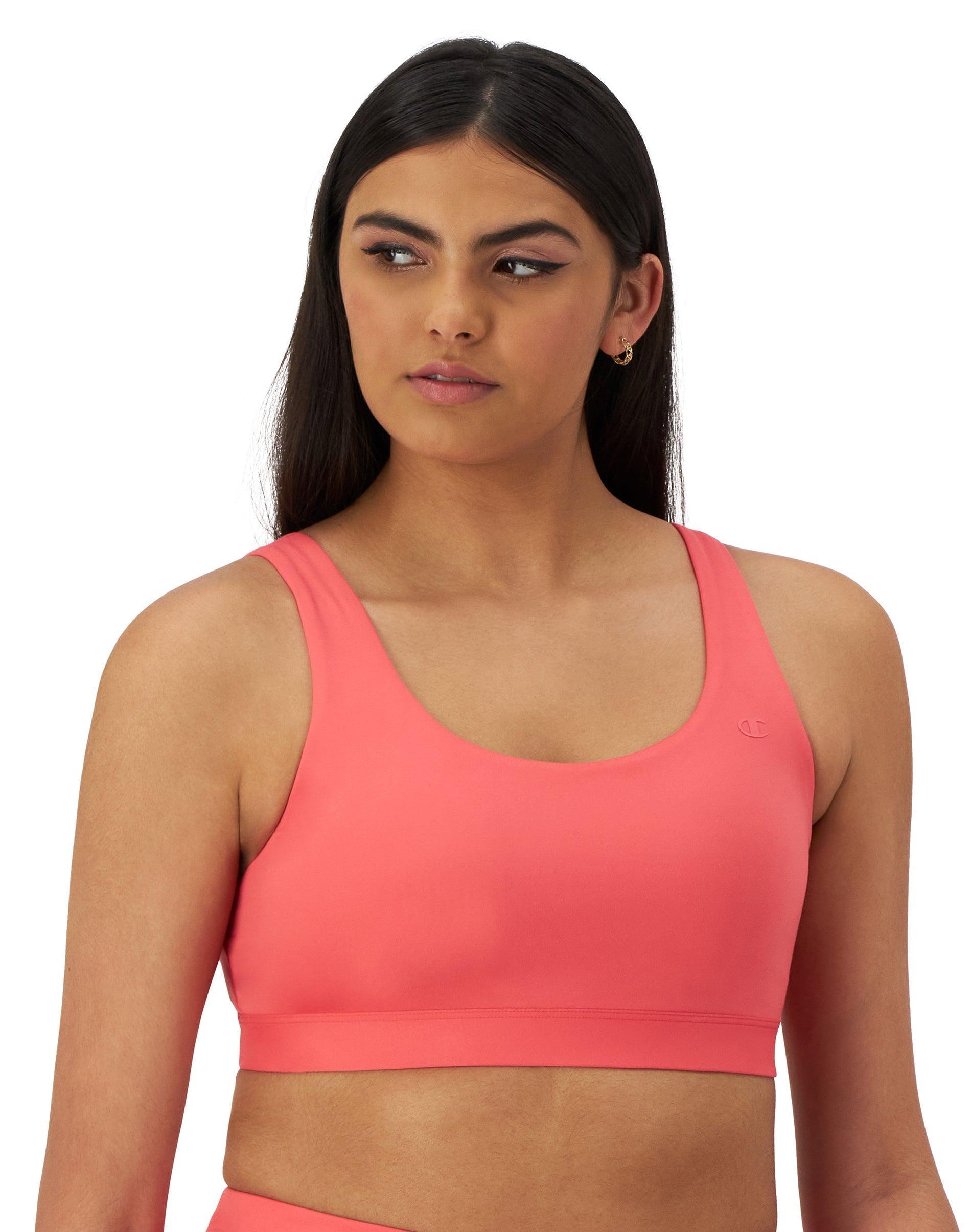 Womens Champion Soft Touch Sports Bra, C Logo Black XL Product Image