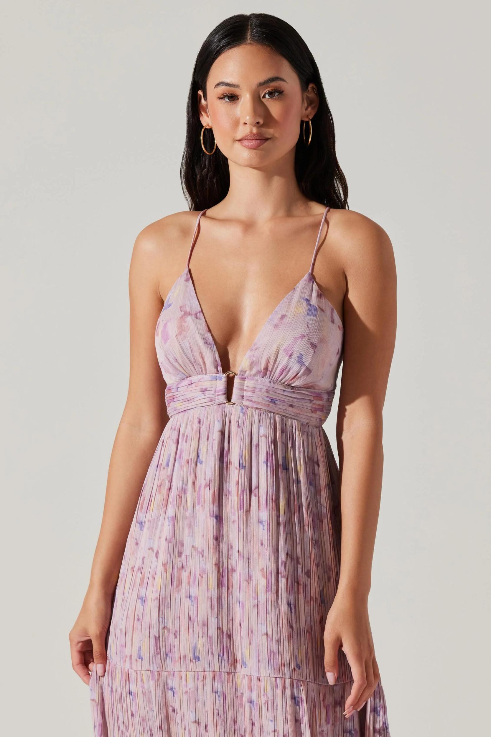 Minari Floral Maxi Dress - Lavender Multi Product Image