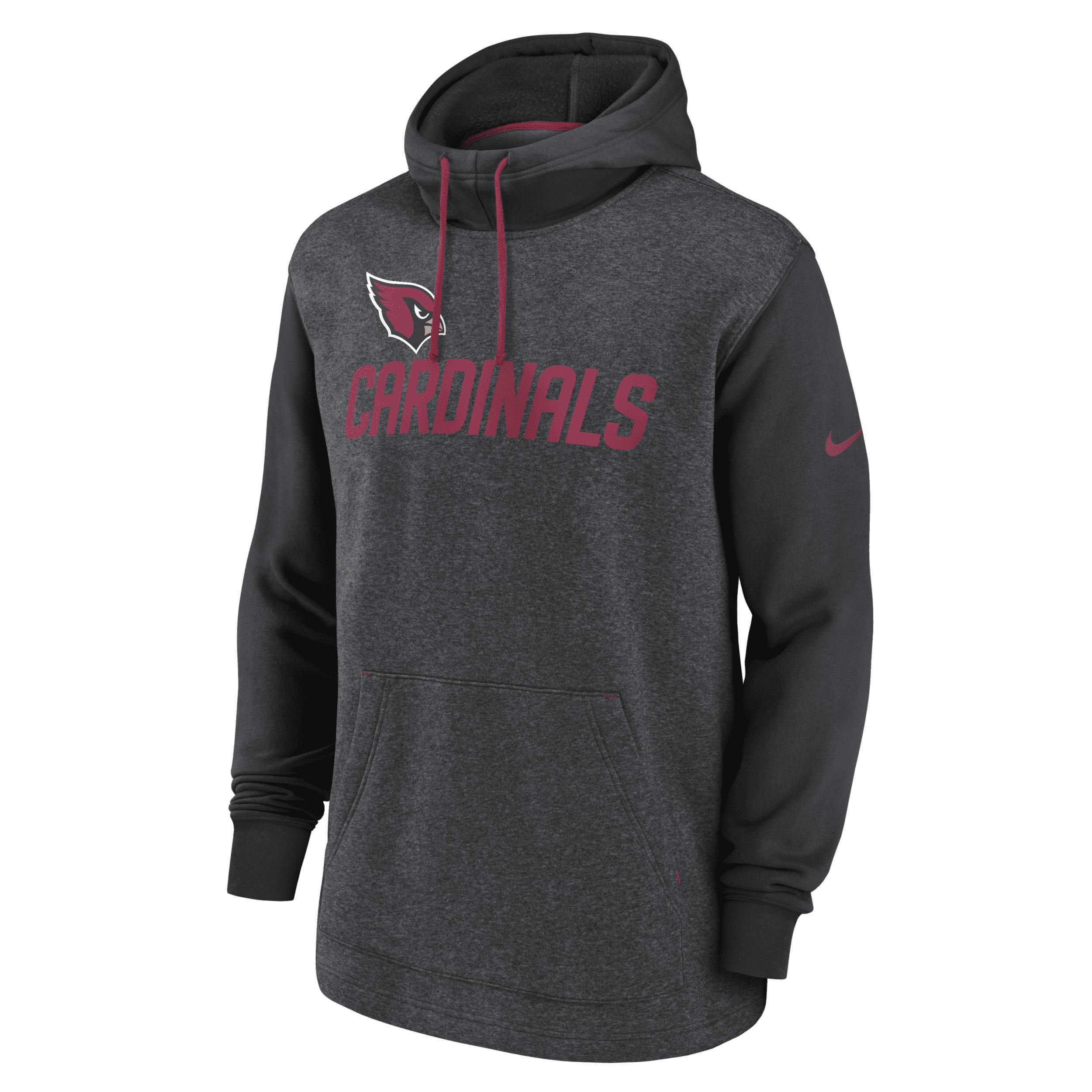 Mens Nike Heathered Charcoal/Black Arizona Cardinals Surrey Legacy Pullover Hoodie Product Image