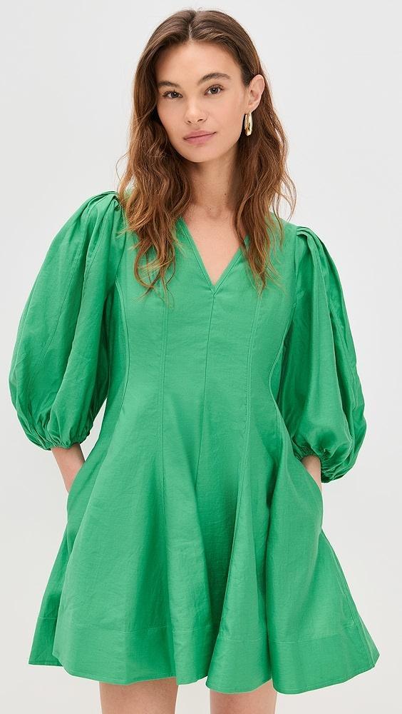 English Factory Puff Sleeve Flare Mini Dress | Shopbop Product Image