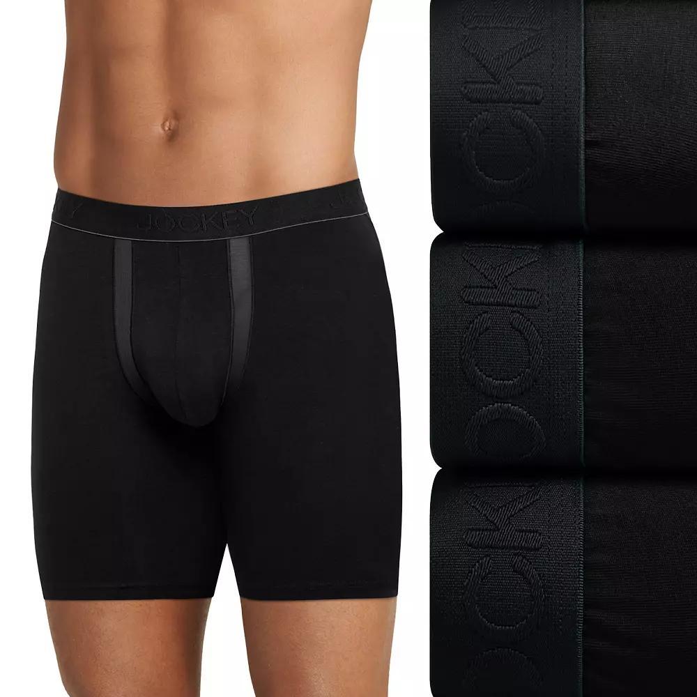 Mens Jockey 3-Pack Chafe-Proof Pouch Stretch 8.5 Midway Boxer Briefs Product Image