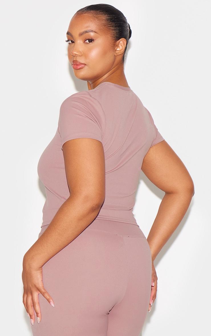 Mauve Ultimate Sculpt Longline Short Sleeve Gym Top Product Image