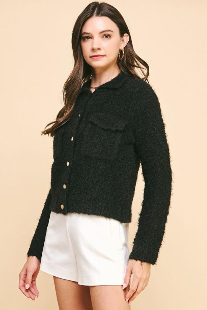 Button Down Sweater Jacket Product Image