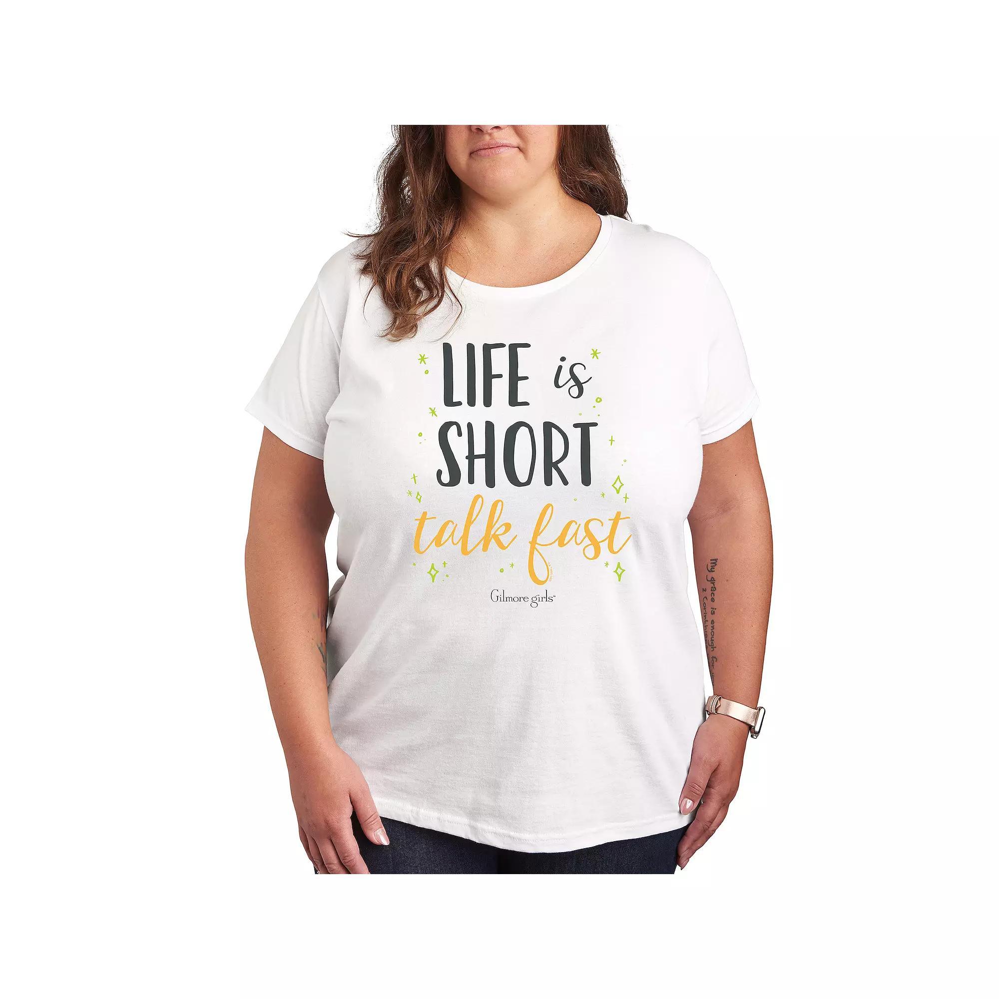 Plus Gilmore Girls Talk Fast Graphic Tee, Womens Product Image