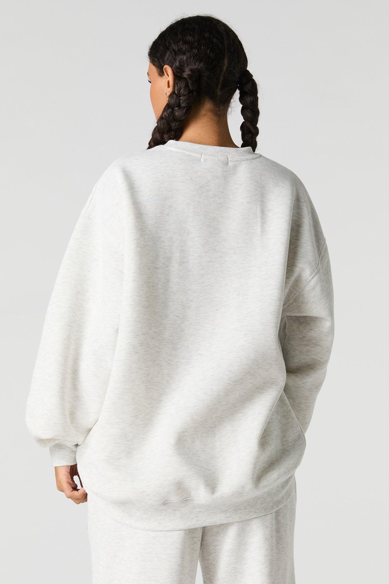 Graphic Fleece Oversized Sweatshirt Female Product Image