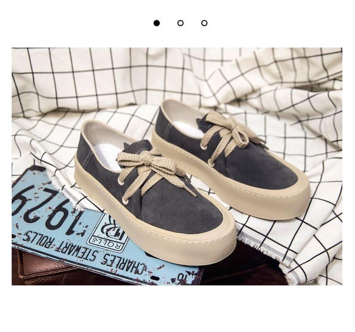 Two Tone Lace-Up Boat Shoes Product Image
