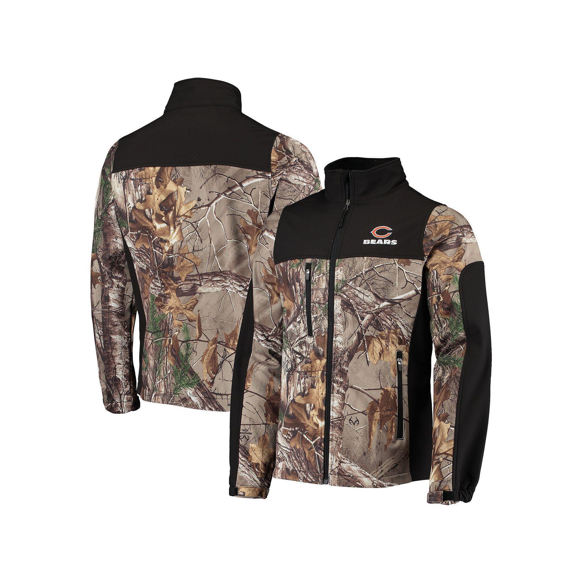 Men's Dunbrooke Realtree Camo/Black Chicago Bears Circle Hunter Softshell Full-Zip Jacket, Size: 2XL, Green Product Image