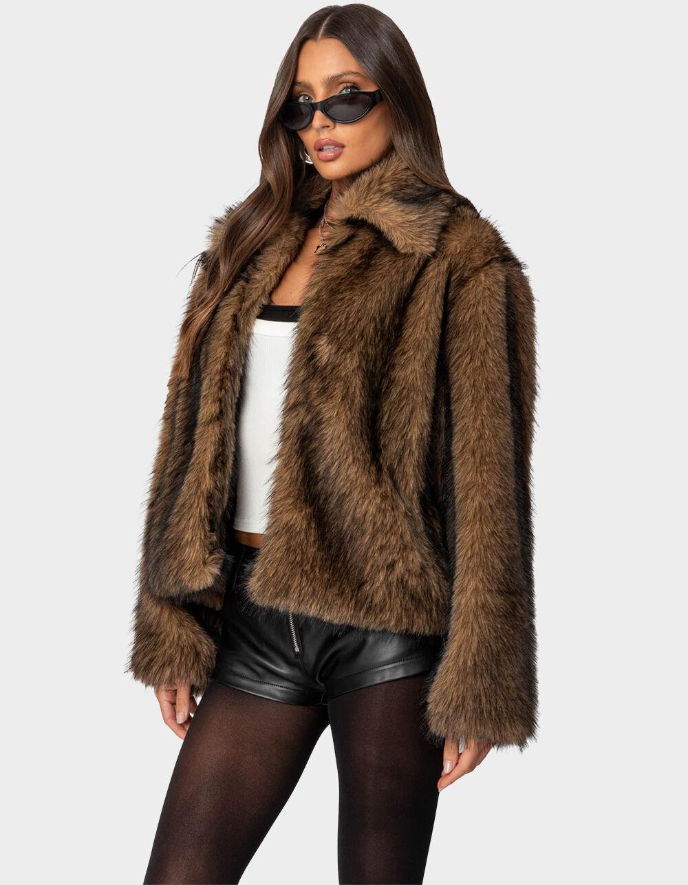 EDIKTED Mob Wife Faux Fur Jacket Product Image