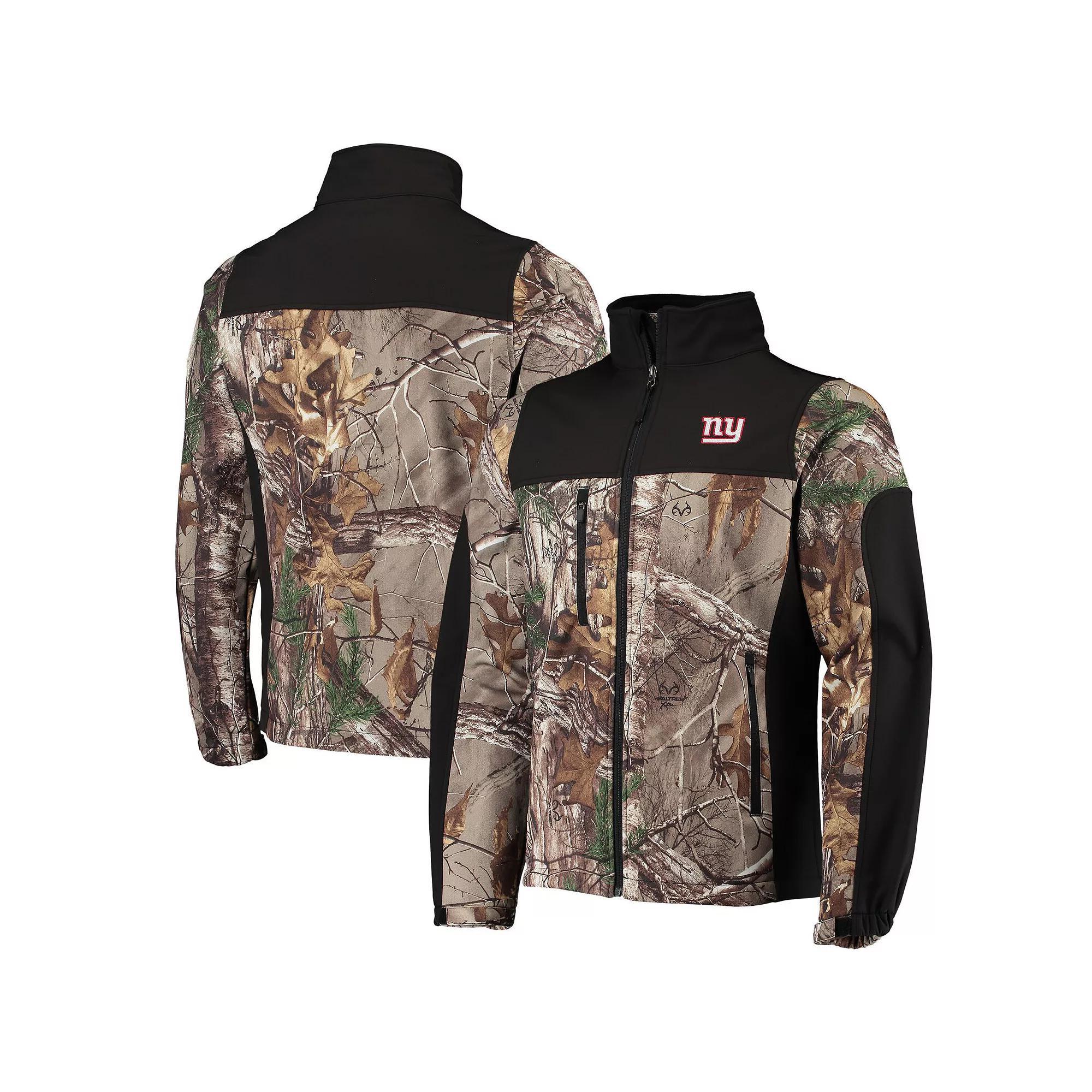 Men's Dunbrooke Realtree Camo/Black New England Patriots Circle Hunter Softshell Full-Zip Jacket, Size: Medium, Green Product Image